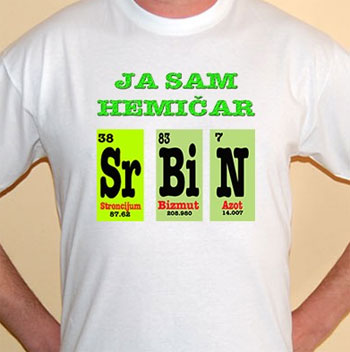 Serbian chemist T shirt 