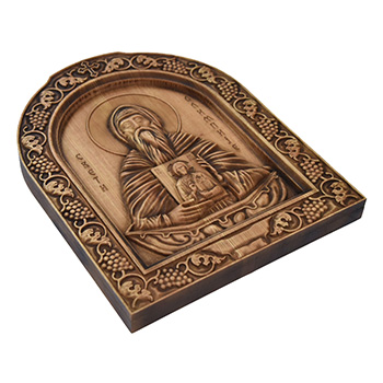 Icon of Saint Alimpije woodcut 26x32cm-1