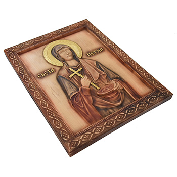 Icon Saint Paraskeve woodcut 26x32cm-1