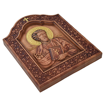 Icon Saint Luke woodcut 26x32cm-1