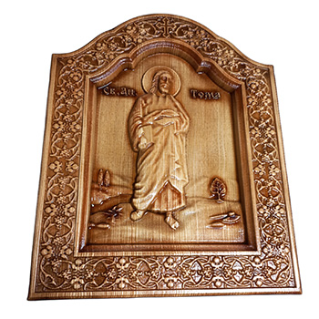 Икона Свети Тома дуборез 26x32цм-1
