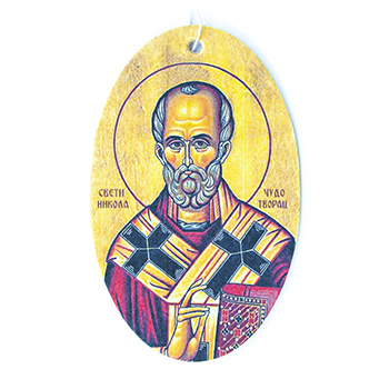 Scented icon for car - St. Nicholas