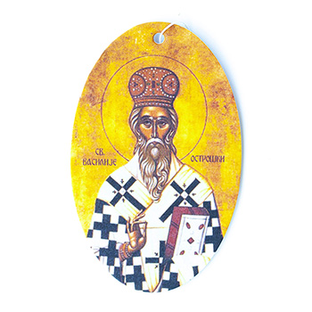 Scented icon for car - St. Basil of Ostrog