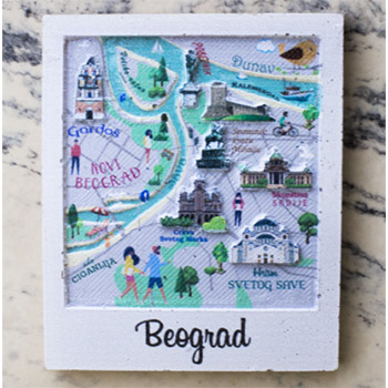 Magnet Map of Belgrade - old