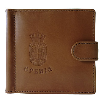 Leather wallet with clip 