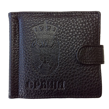 Leather wallet with clip 
