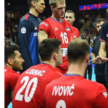 Peak muški dres i šorc odbojkaške reprezentacije Srbije - crveni sa štampom-2