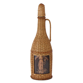 Braided bottle (1l) with copper engraving