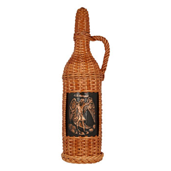 Braided bottle (1l) with copper engraving-1