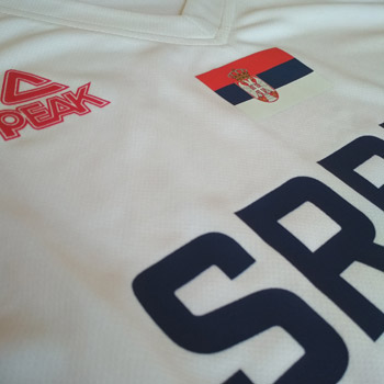 Peak Serbia national basketball team jersey 19/20  with print - white-2