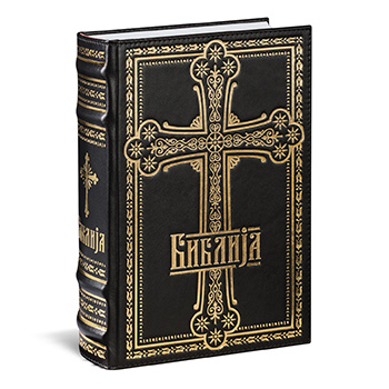 Leather binded Bible - black