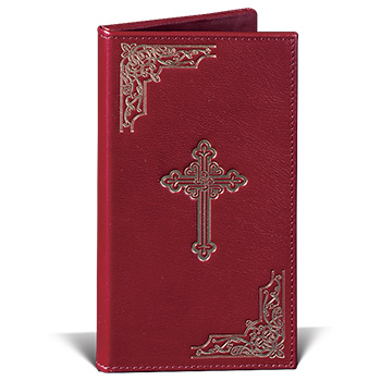 Hand cross in a red leather case-1