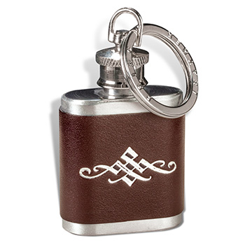 Keyring flask with optional engraving