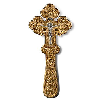 Hand cross gilded - gold color