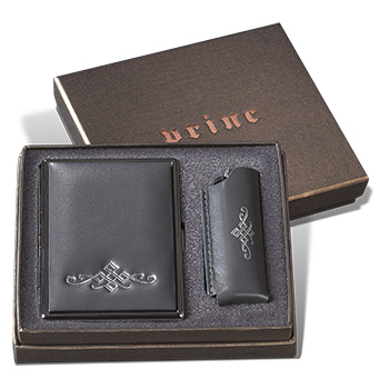 Cigarette case and lighter set with optional engraving-5