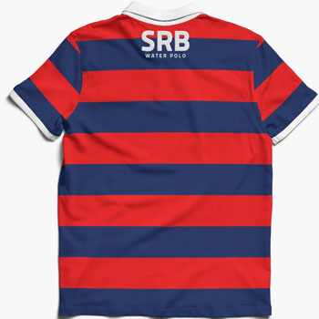 Offical polo shirt of Serbia waterpolo team 2020 - navy-maroon-1