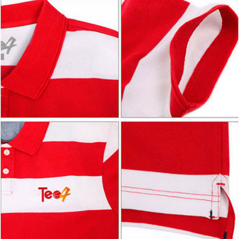 Polo majica Teo 4 crveno/bela-1