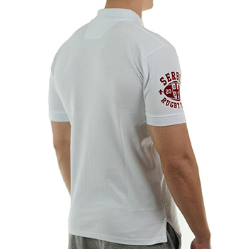 White polo shirt Rugby Serbia-2