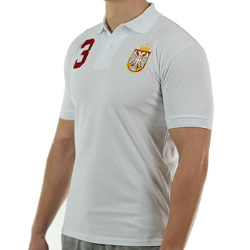 White polo shirt Rugby Serbia-3