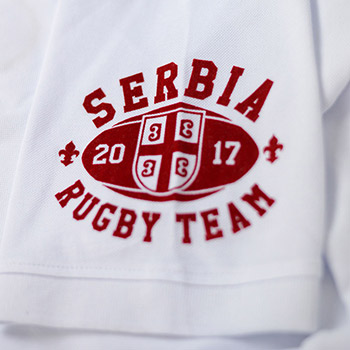 White polo shirt Rugby Serbia-4