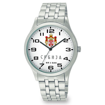 Wristwatch Serbian ceremonial emblem smaller (white) C152