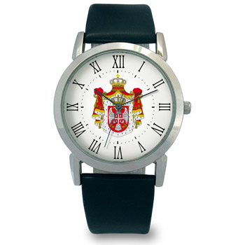 Ручни сат Свечани грб Србије (бели) Q662