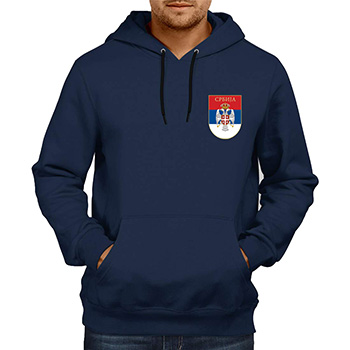 Navy blue sweater with hoodie 
