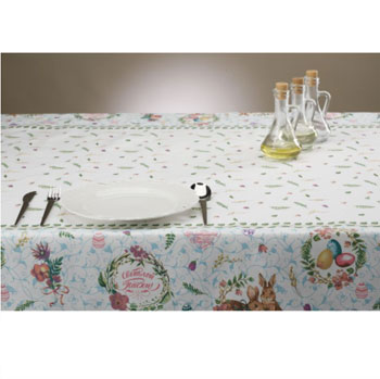 Religious table cloth - Happy Easter 140x140cm-1