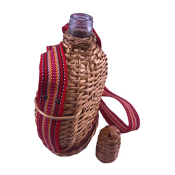 Flask braided with wicker 0.75 l-1