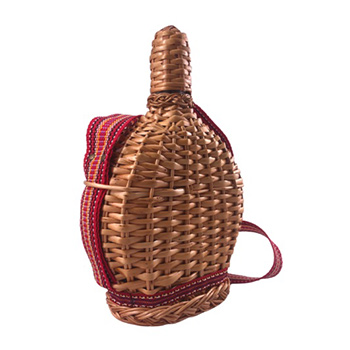 Flask braided with wicker 0.75 l-3