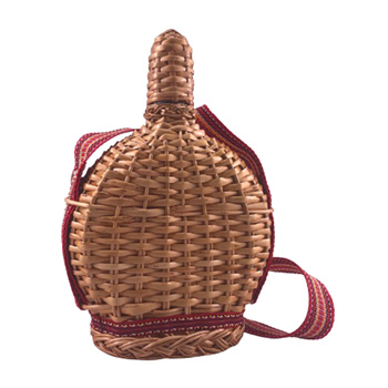 Flask braided with wicker 0.75 l-4