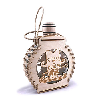 Laced flask with engraving 