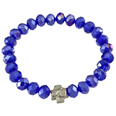 Crystal rosary - dark blue