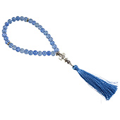 Rosary with decorative tassel - blue