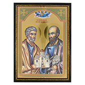 Икона Свети апостоли Петар и Павле 33x23цм урамљена