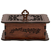 Wooden box for incense and briquette