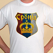 T-shirt Serbia shield with crown