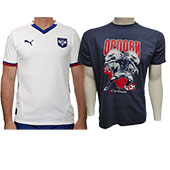 Set Puma Serbia away jersey for EURO 2024 in Germany and navy T shirt Eagles