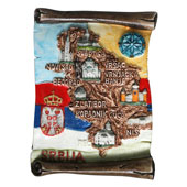 Magnet parchment map of Serbia