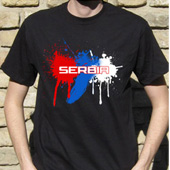 T-shirt Serbian colours