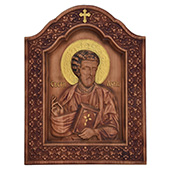 Икона Свети Лука дуборез 26x32цм