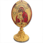 Standing oval icon - red