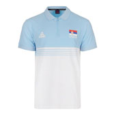Peak Serbia national basketball team polo shirt 2024/25 - light blue/white