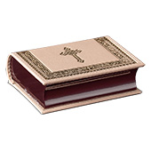 Leather box for incense and briquette - beige
