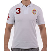 White polo shirt Rugby Serbia