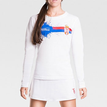 The official T-shirt of Serbia women tennis team - long sleeve-1