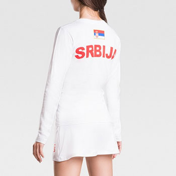 The official T-shirt of Serbia women tennis team - long sleeve-3
