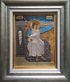 Large gilded icon of St. Archangel Gabriel