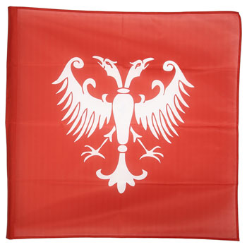 Црвена мрежаста застава Грб Немањића 100 цм x 100 цм