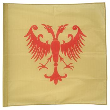 Жута мрежаста застава Грб Немањића 100 цм x 100 цм